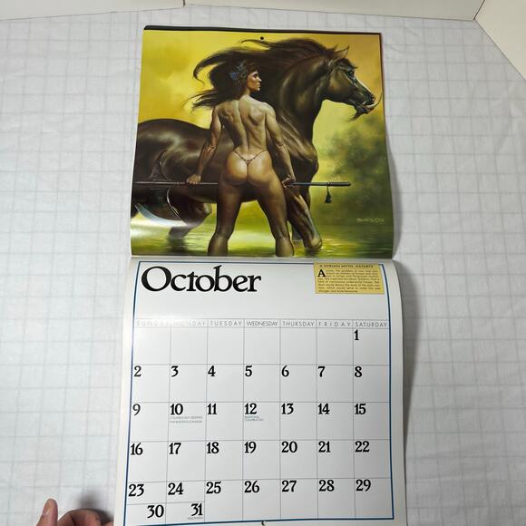 Vintage 1994 Boris Vallejo Mythology Calendar Unused same dates again in 2033 - Picture 15 of 16